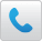 Blue phone icon inside grey square